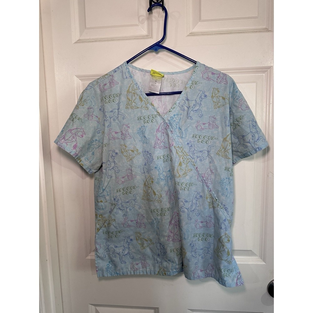 Women's Scooby Doo Scrub Top Pastel Size Medium
